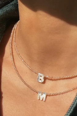 Beaded Initial Necklace