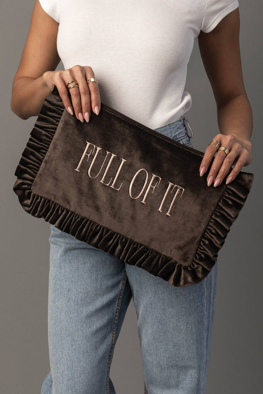 Ruffle Saying Travel Pouch