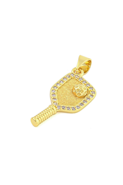 Gold Pickleball Charm