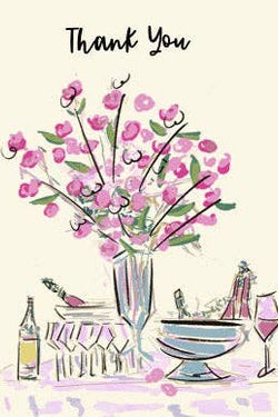 Thank You With Flowers Card