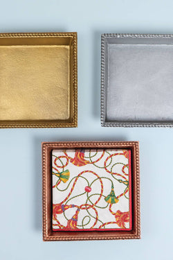 Textured Gilded Beaded Tray