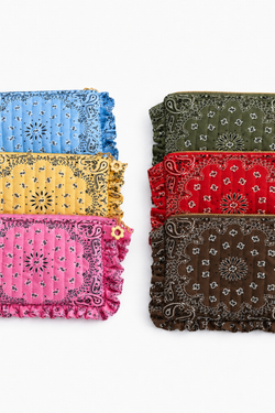 Bandana Ruffle Everything Pouch