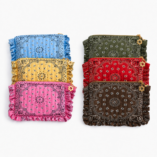 Bandana Ruffle Everything Pouch