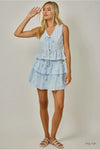 Floral Eyelet Lace Tiered Skort