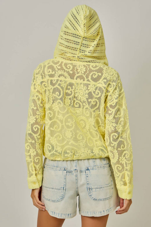 Crochet Lace Hoodie Jacket