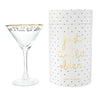 Gold Foil Martini Glass - Just a Tini Bit Older