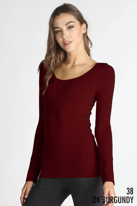 Nikibiki Long Sleeve Scoop Neck Top
