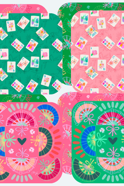 Bonjour Mahjong Coasters Set of 4