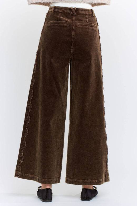 Corduroy Scalloped Trousers