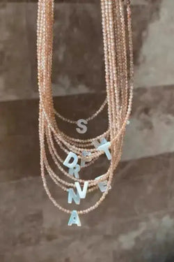 Beaded Initial Necklace