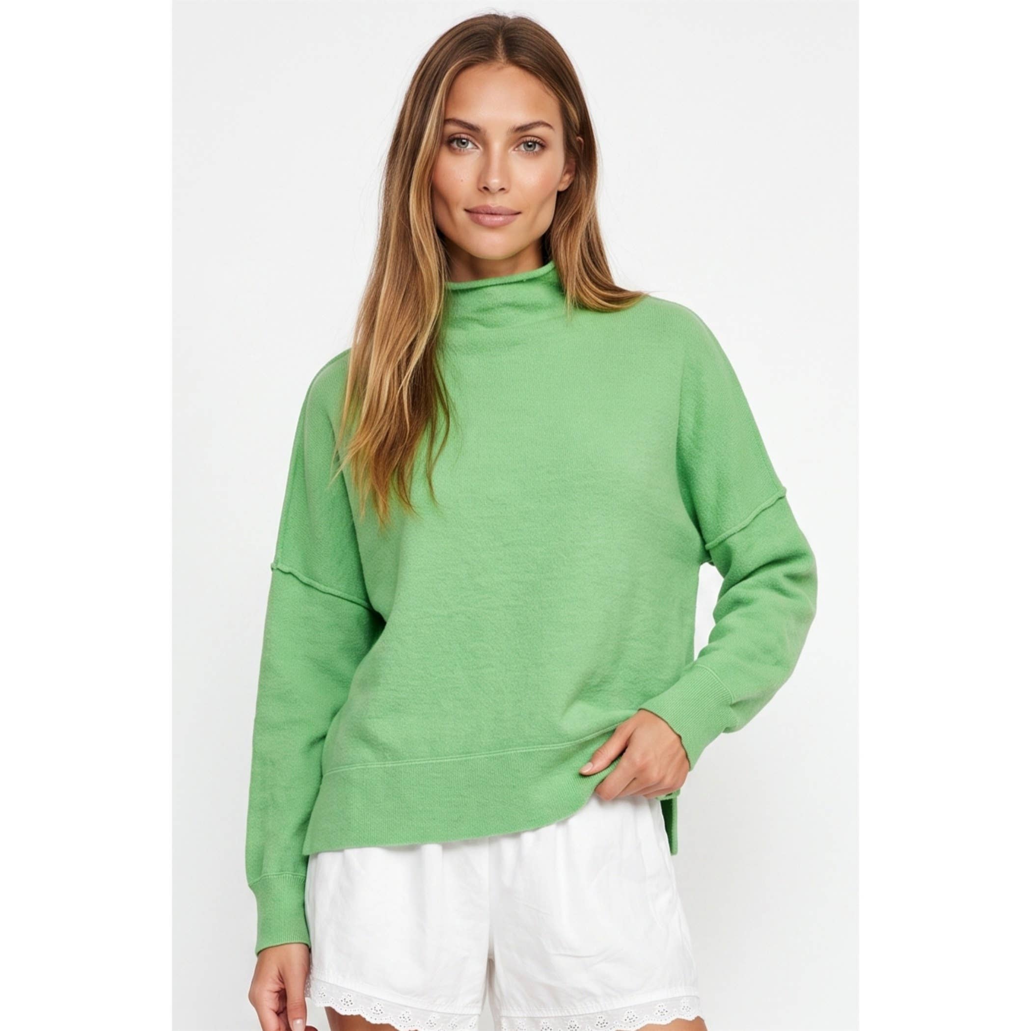 Mock Neck Pullover Sweater