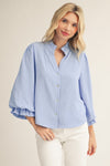 Button Down Crinkle Top