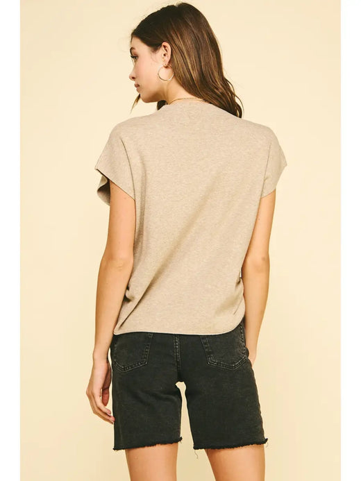 Sweater Vest with Shirring Detail