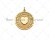 Heart On Round Medallion Pendant