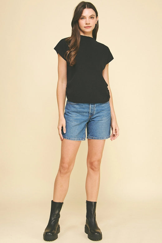 Sweater Vest with Shirring Detail