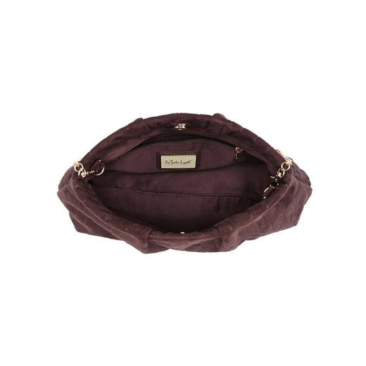 Elva Croc Embossed Faux Suede Clutch