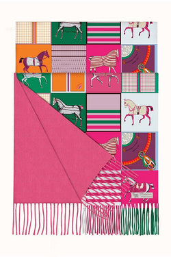 Spring Horses Acrylic Cashmere Scarf