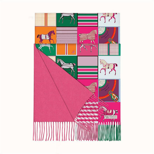 Spring Horses Acrylic Cashmere Scarf