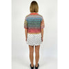 Rainbow Stripe Button Cardigan