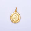 Letter Initial Engraved Stamped Oval Charm