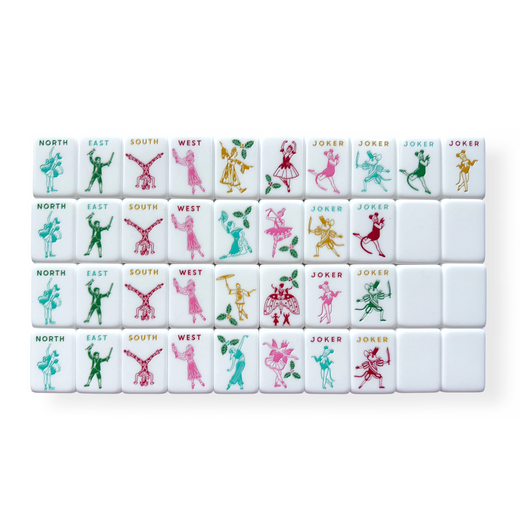 Merry Nutcracker Holiday Mahjong Tiles Set