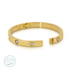 Cubic Zirconia Hinged Bracelet, Water-Resistant