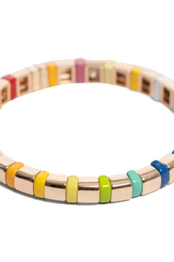 Pastel Rainbow Tile Bracelet