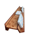 Acrylic Burlwood Mahjong Racks & Pushers (Set of 4)