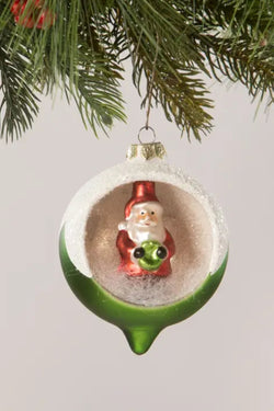 Retro Santa Indent Ornament
