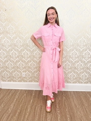 Pretty In Pink Shirt Dress