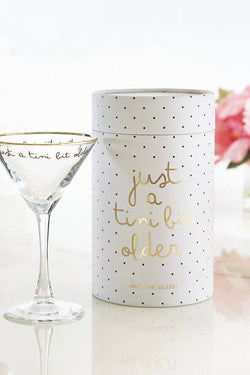 Gold Foil Martini Glass - Just a Tini Bit Older