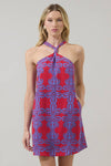 Rory Floral Amory Halter Mini Dress