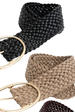 Wide Braided Belt