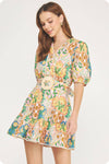 Garden Party Belted Mini Dress