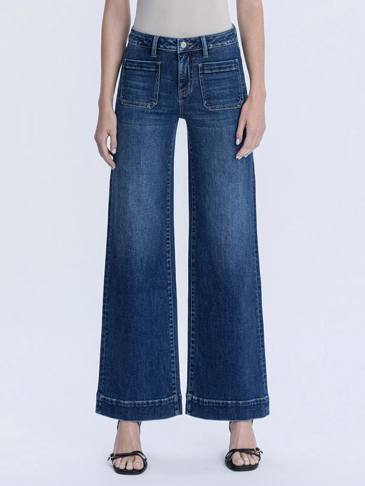 High Rise Wide Trouser Patch Pocket