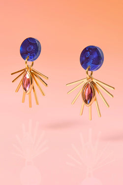 Deep Blue and Purple Small Dangles