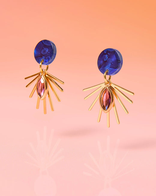Deep Blue and Purple Small Dangles