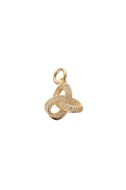 Trinity Knot with CZ Charm