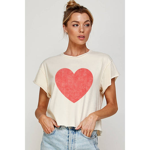 Heart Graphic Crop Top