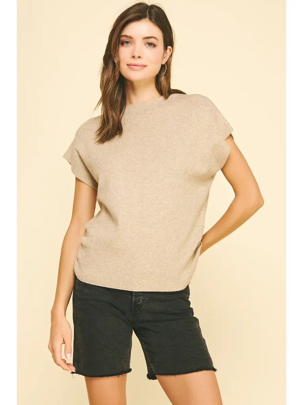 Sweater Vest with Shirring Detail