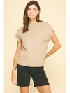 Sweater Vest with Shirring Detail