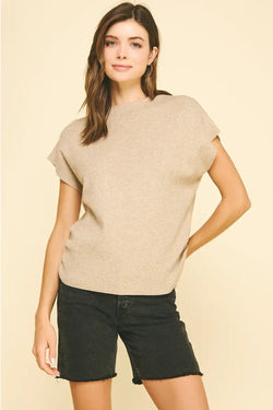 Sweater Vest with Shirring Detail