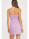 Knotted Flower Bow Mini Dress