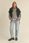 Teddy Fabric Vest Jacket