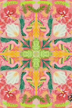 Summer Flamingo Mahjong Mat