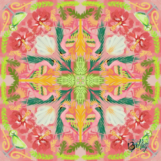 Summer Flamingo Mahjong Mat