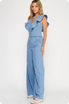 Top Stitch Wide Leg Trousers