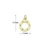 CZ Gold Round Circle Charm