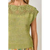 Floral Yoke Crochet Top