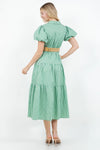 Belted Puff Sleeve Shirt Dress